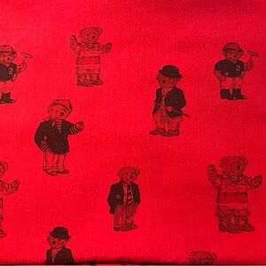 Vintage Polo Ralph Lauren Queen Flat Teddy Bear Early 90’s USA Red RARE